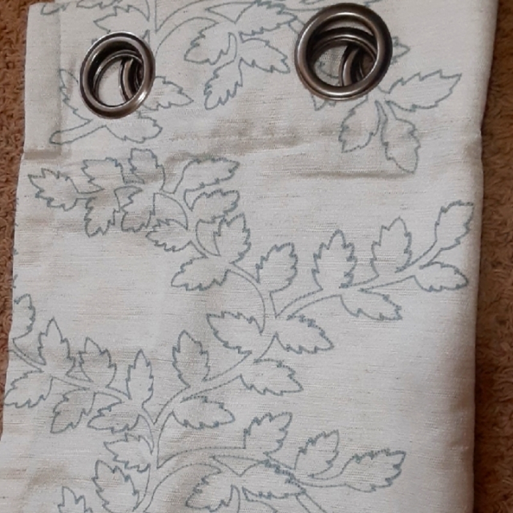 Floral Curtain Panel with Grommets